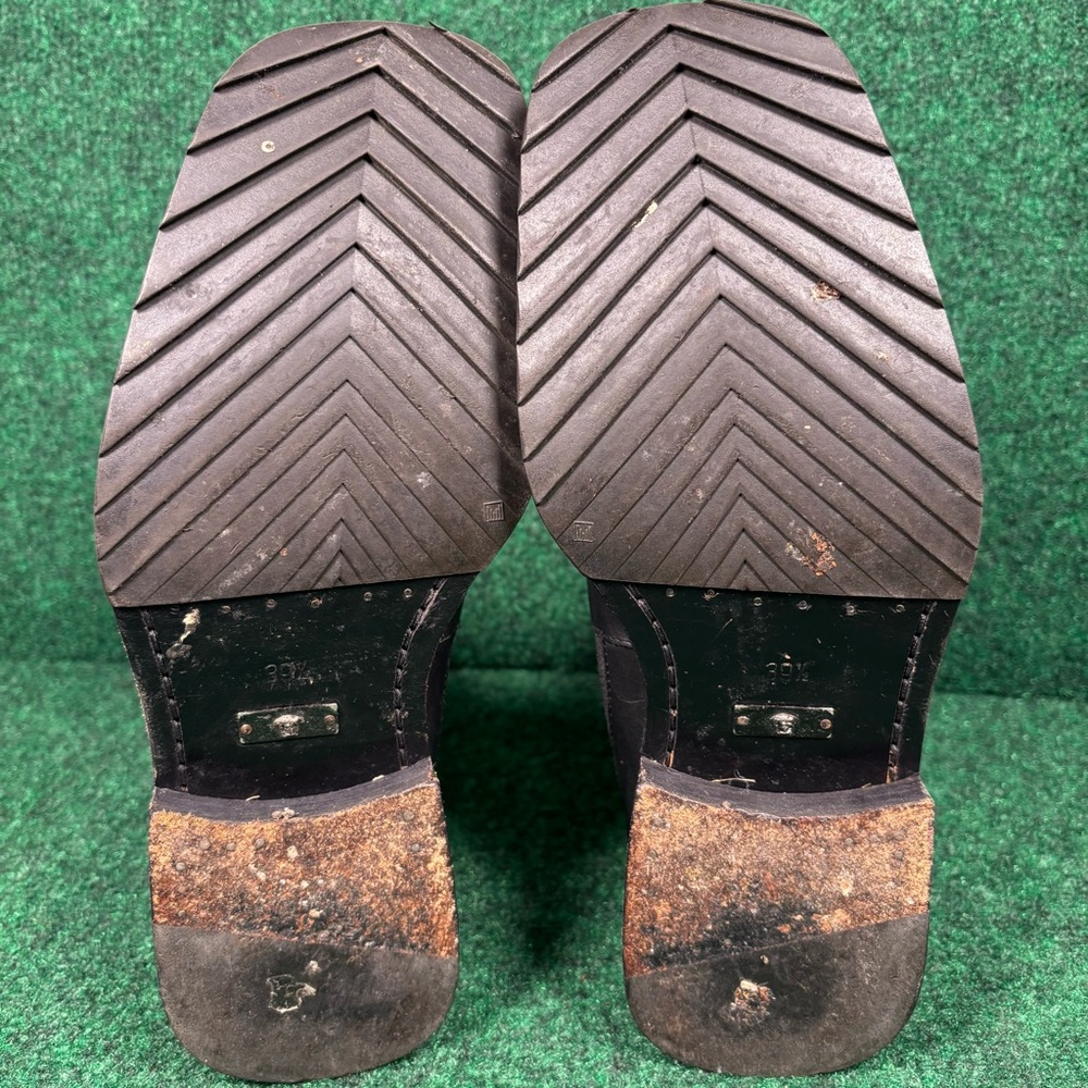 Gianni Versace Womens Shoe Black Patent Leather Square Toe Vintage Size 9 (39.5) - Picture 5 of 6